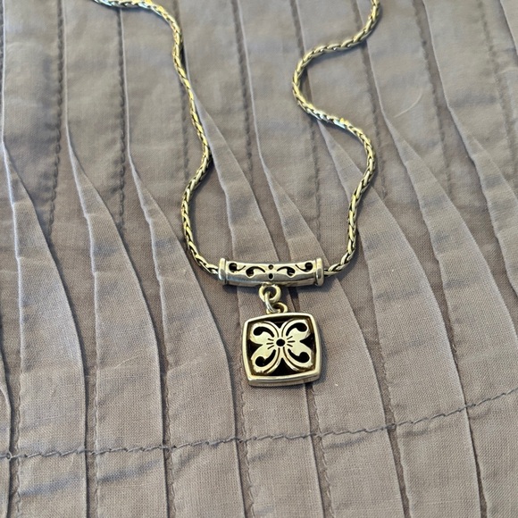 Brighton Silver Necklace with Clover Charm - Picture 2 of 2